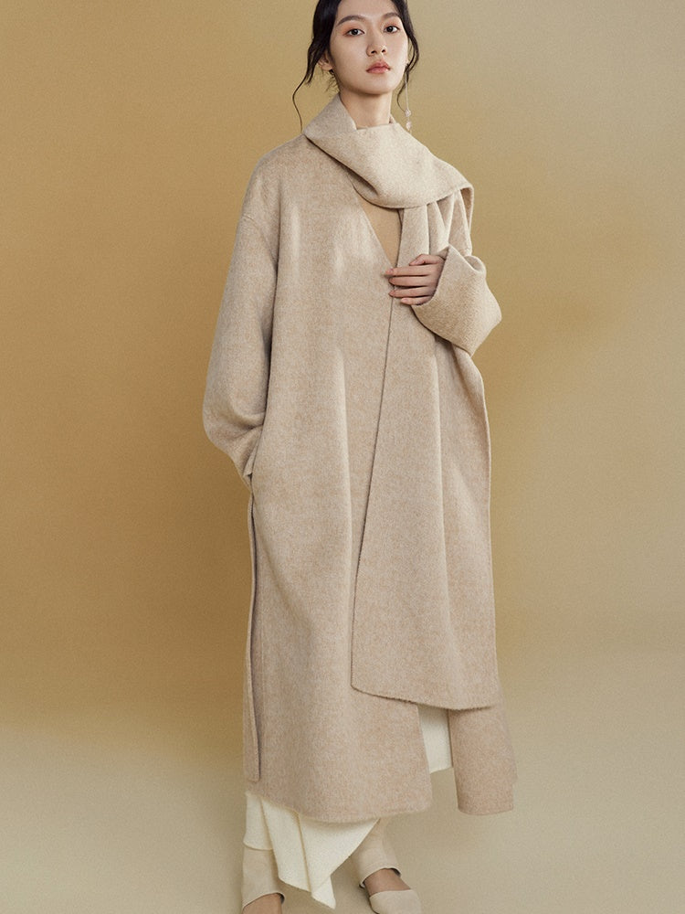 Wrap-style Long Double-sided Coat