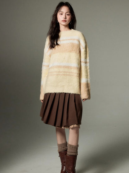 Border Soft And Waxy Loose Sweater