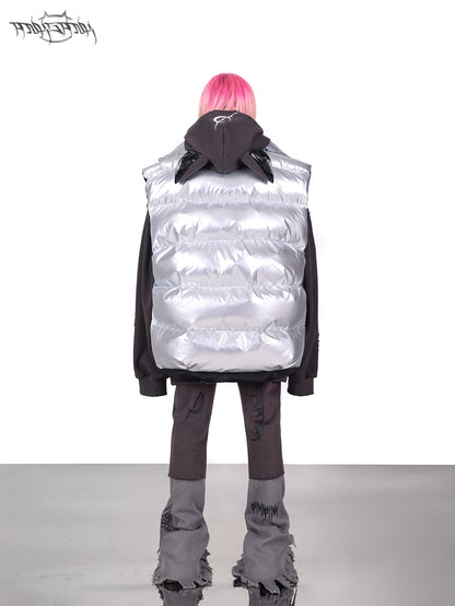 Reversible High-Neck Padded Vest