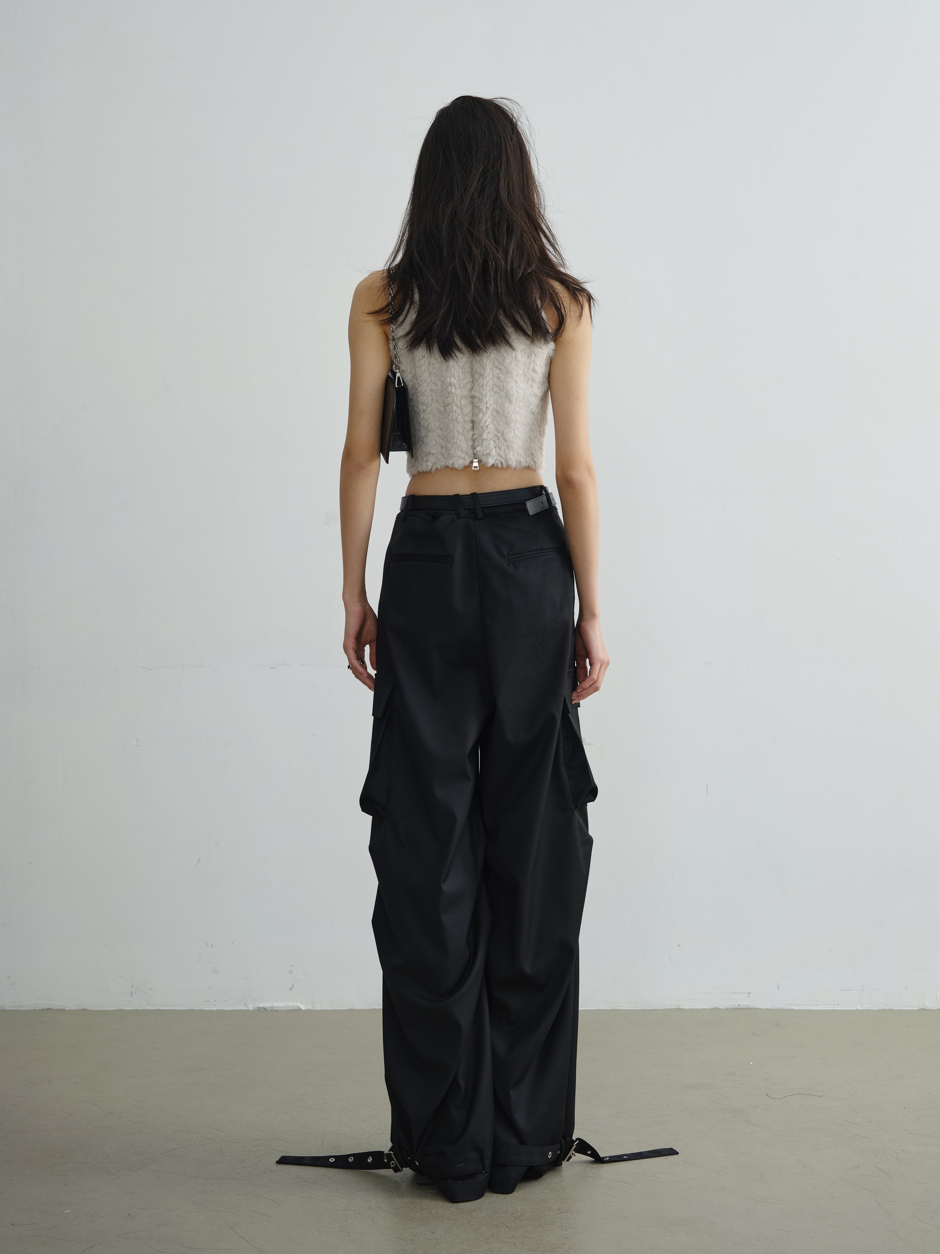 Pantalon de poche tridimensionnel de style travail