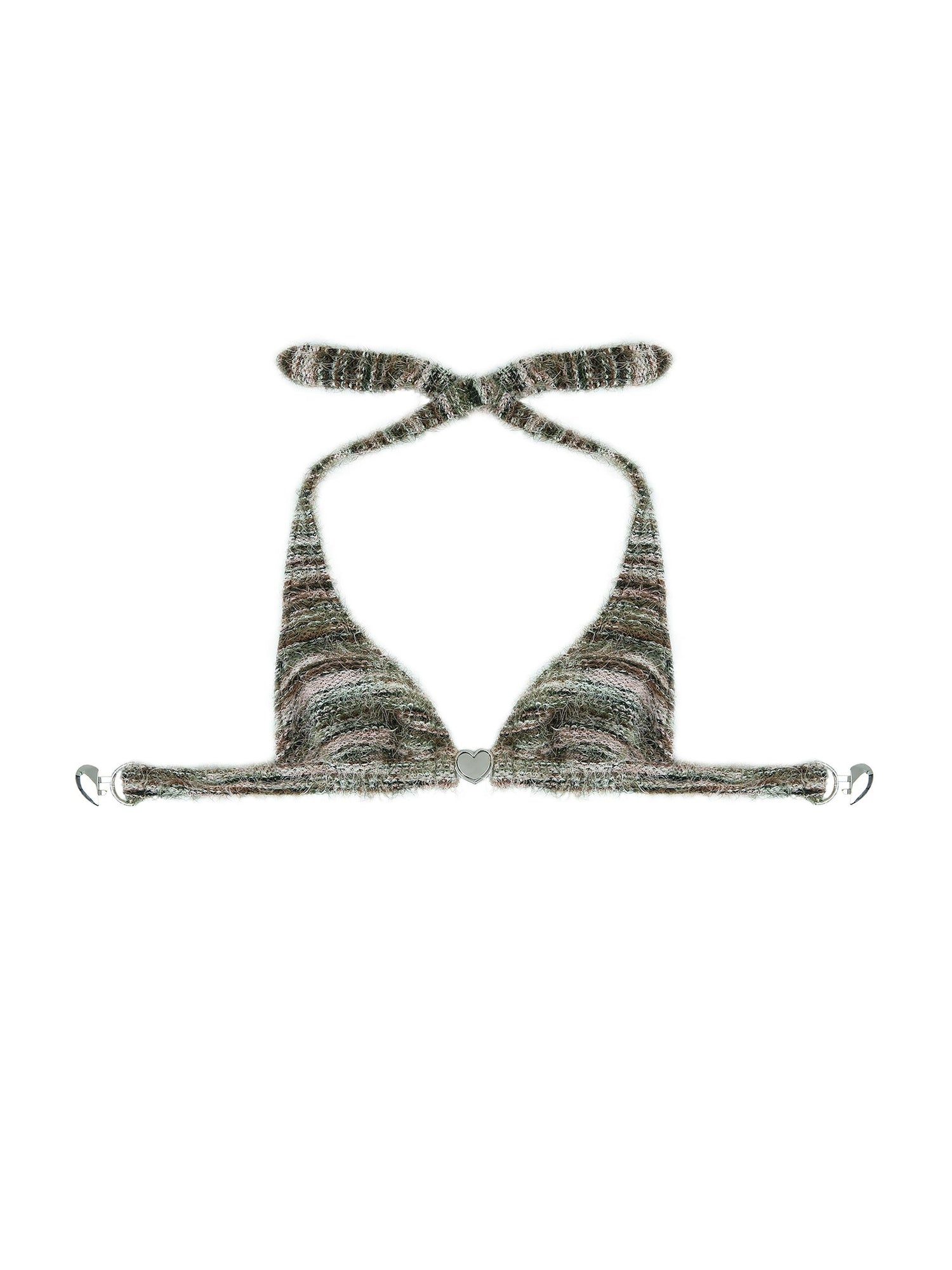 Soutien-gorge rétro en peluche tricoté