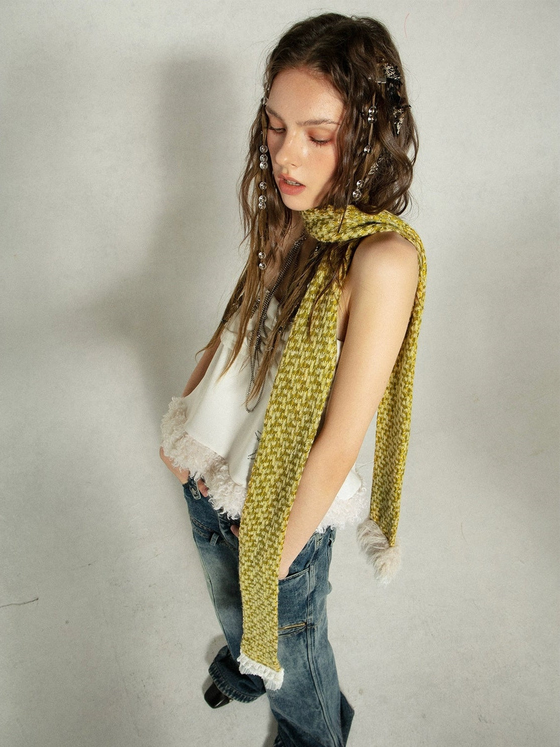 Coarse Woven Long Scarf