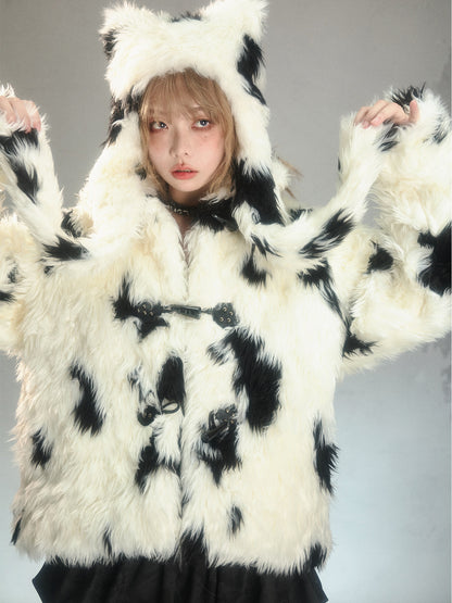 Rivet Eco-friendly Fur Furry Short Jacket