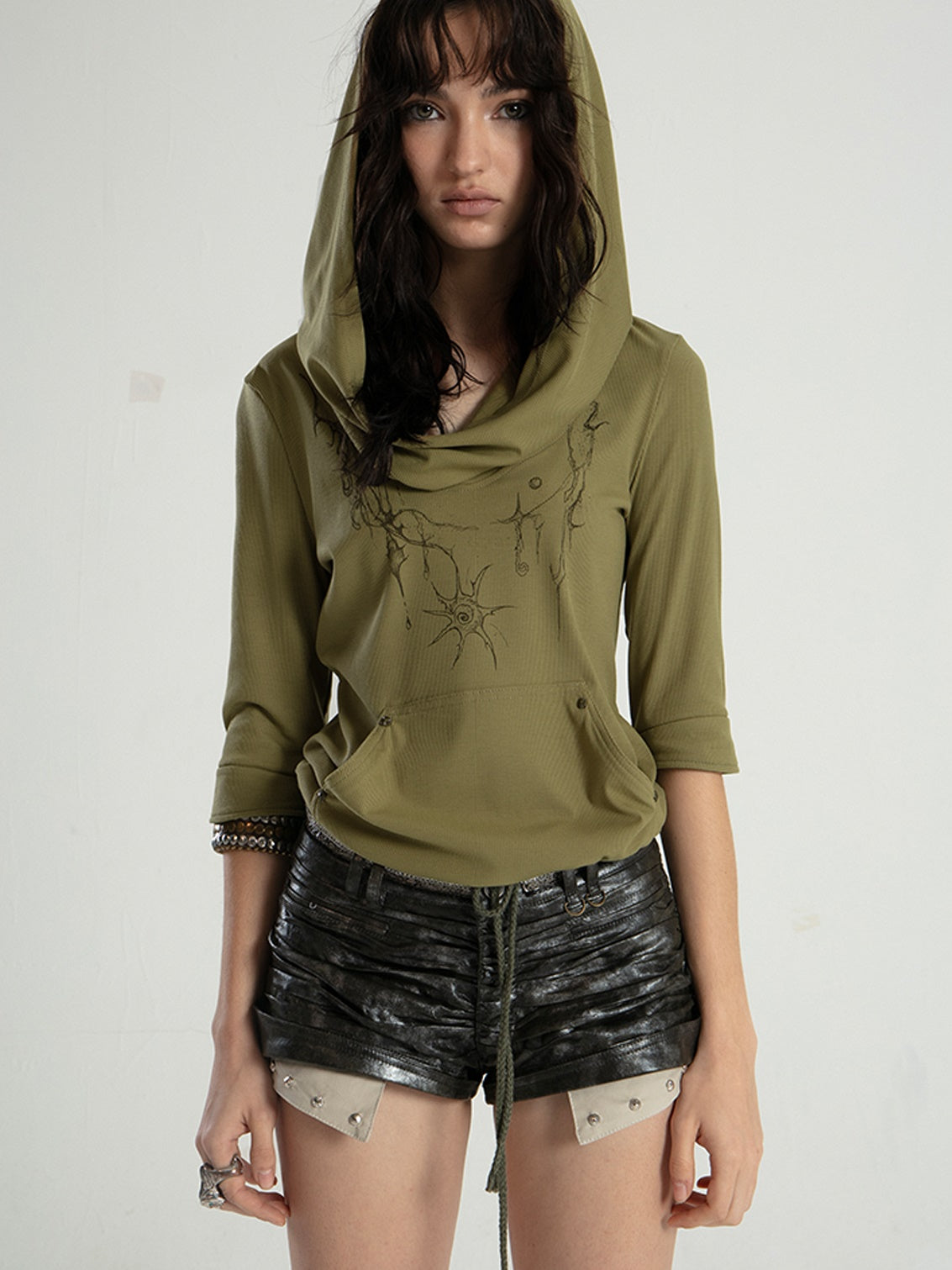 Dune Style Hooded Hand-Painted T-Shirt