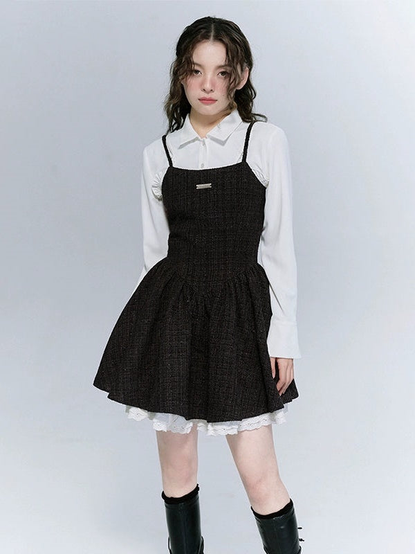 Small Fragrant Style Suspender Skirt