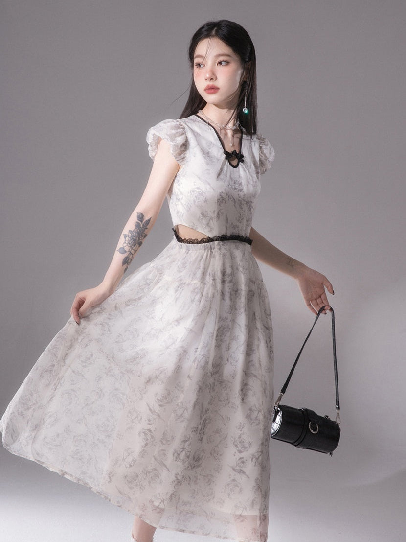 Chinese Style Ink Printing Dress