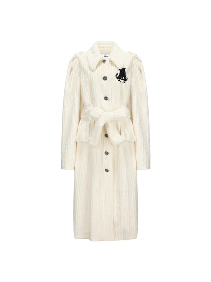 Imitation Fur Printed Coat