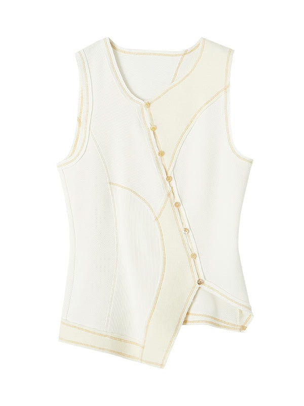 Gilet de couture de pare-chocs bicolor