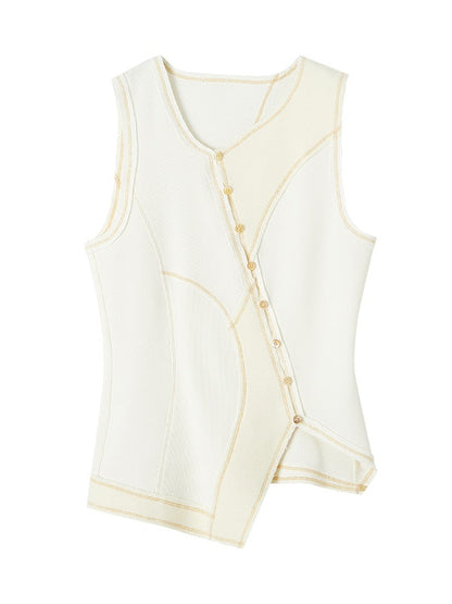 Bicolor Bumper Stitching Vest