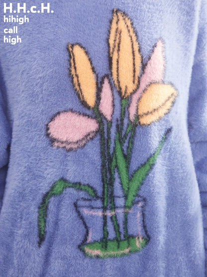 Tulips Jacquard Loose Sweater