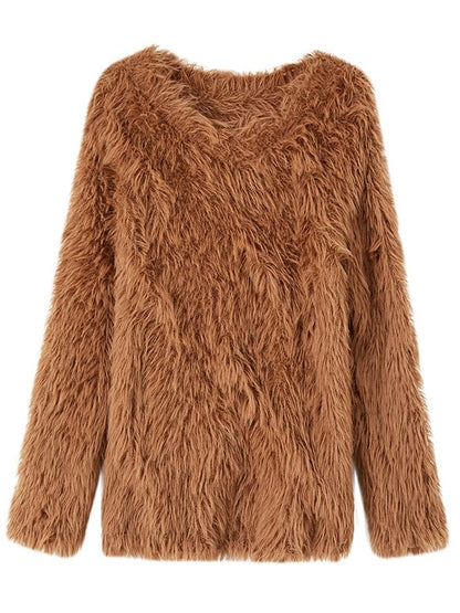 Furry Cable Large Sweater