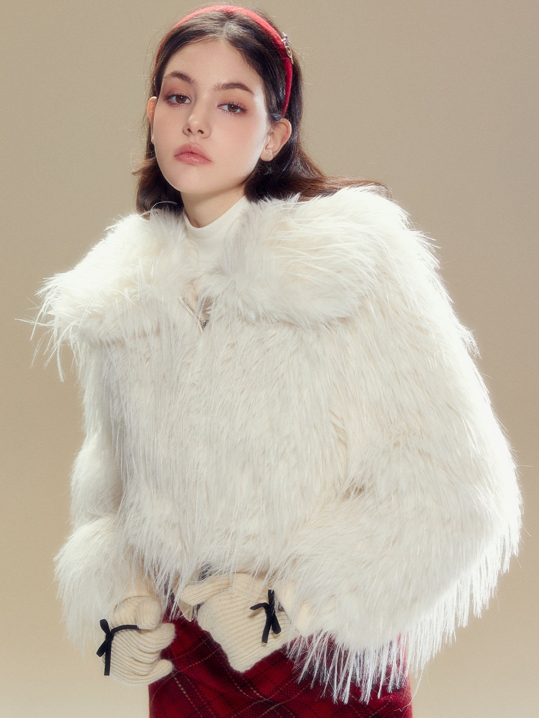 Reversible Lapel Curly Eco Friendly Fur Jacket