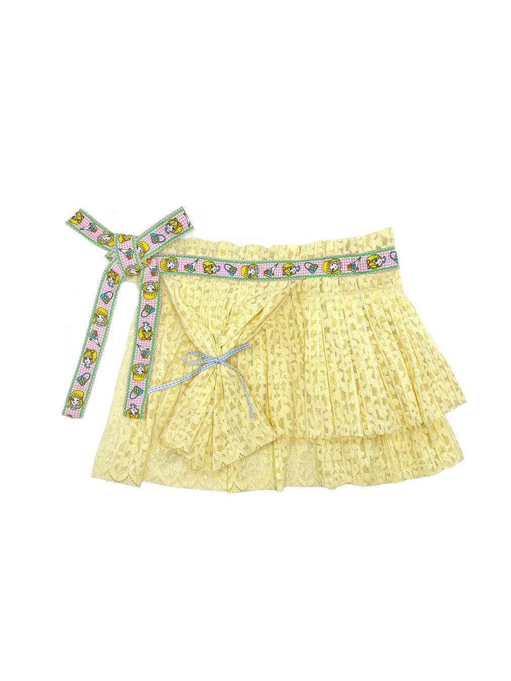 Lace Pleated Apron A-line Skirt