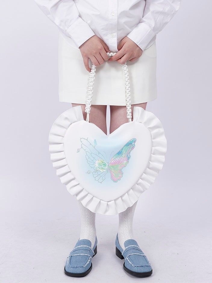 Frill Stitch Heart Armpit Bag