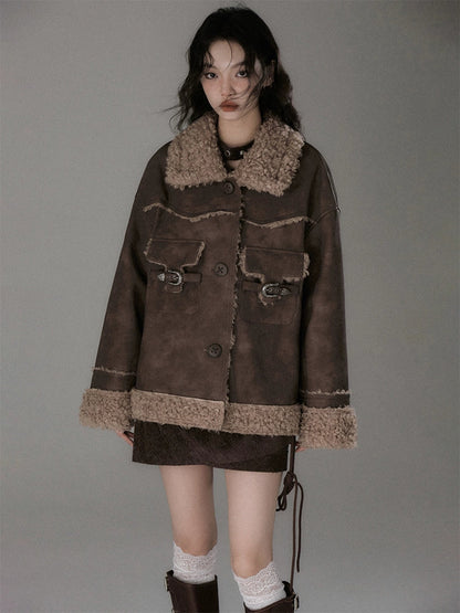 Loose Plush Fur Jacket