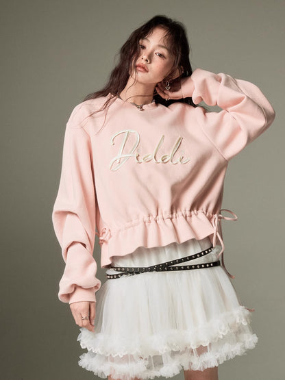 Ribbon Embroidered Pullover