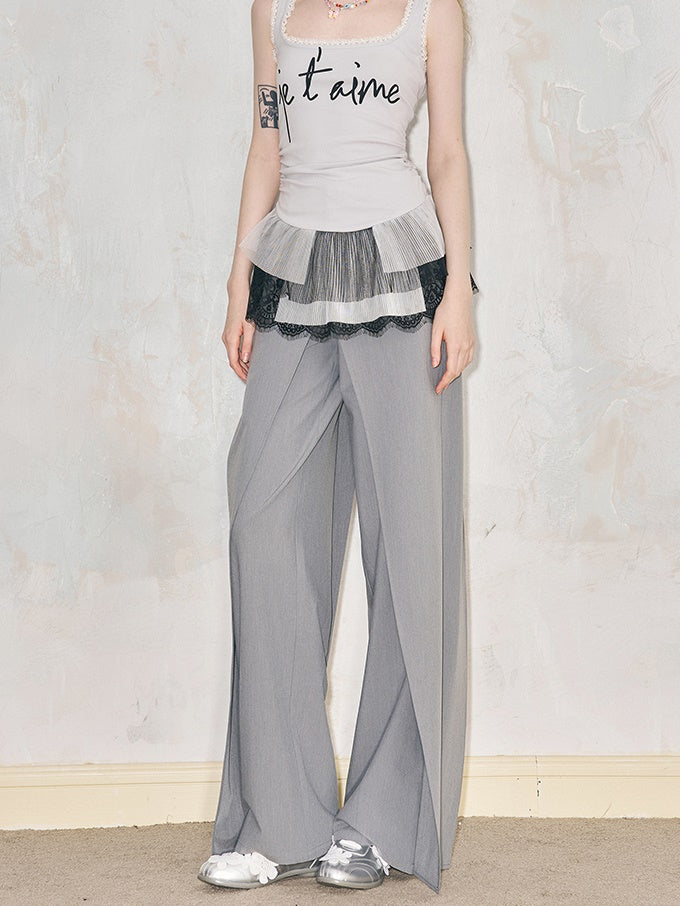 Three-dimensional Deconstructed Wide-leg Pants