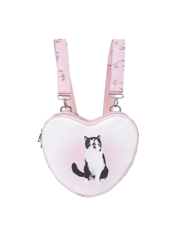 Cat Imprimer Heart Small Sac à dos