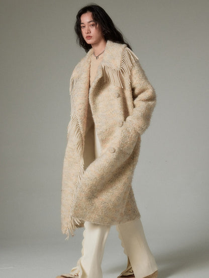 Tassel Design Mid-length Coat