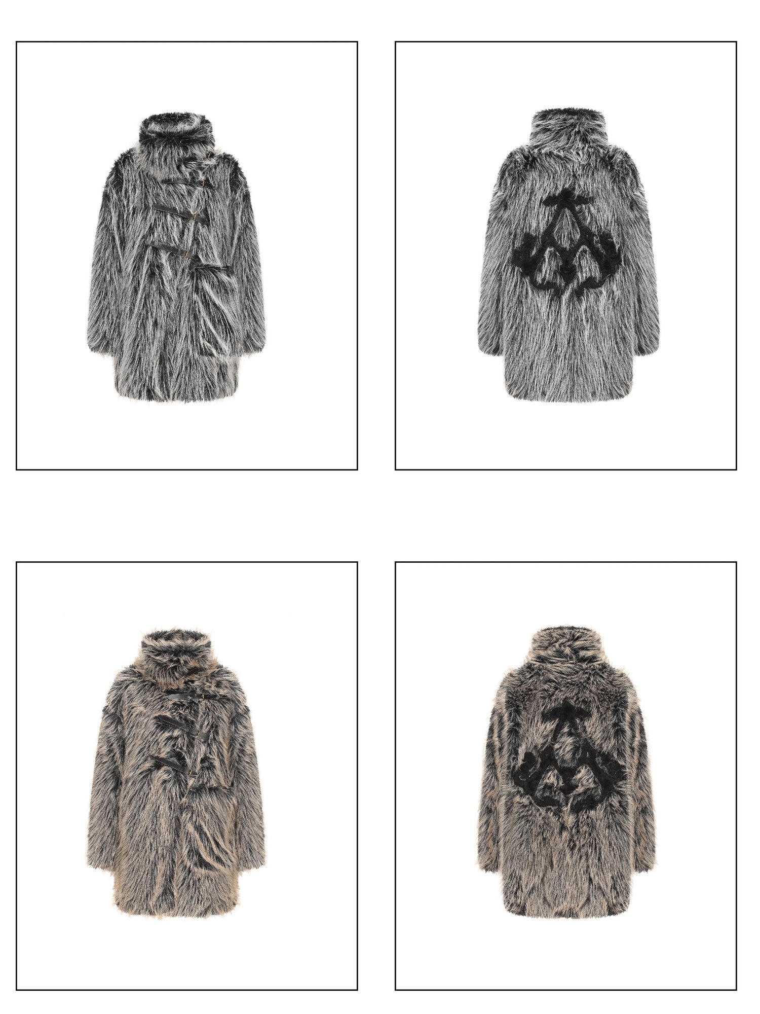 Back Embroidery Fur Coat