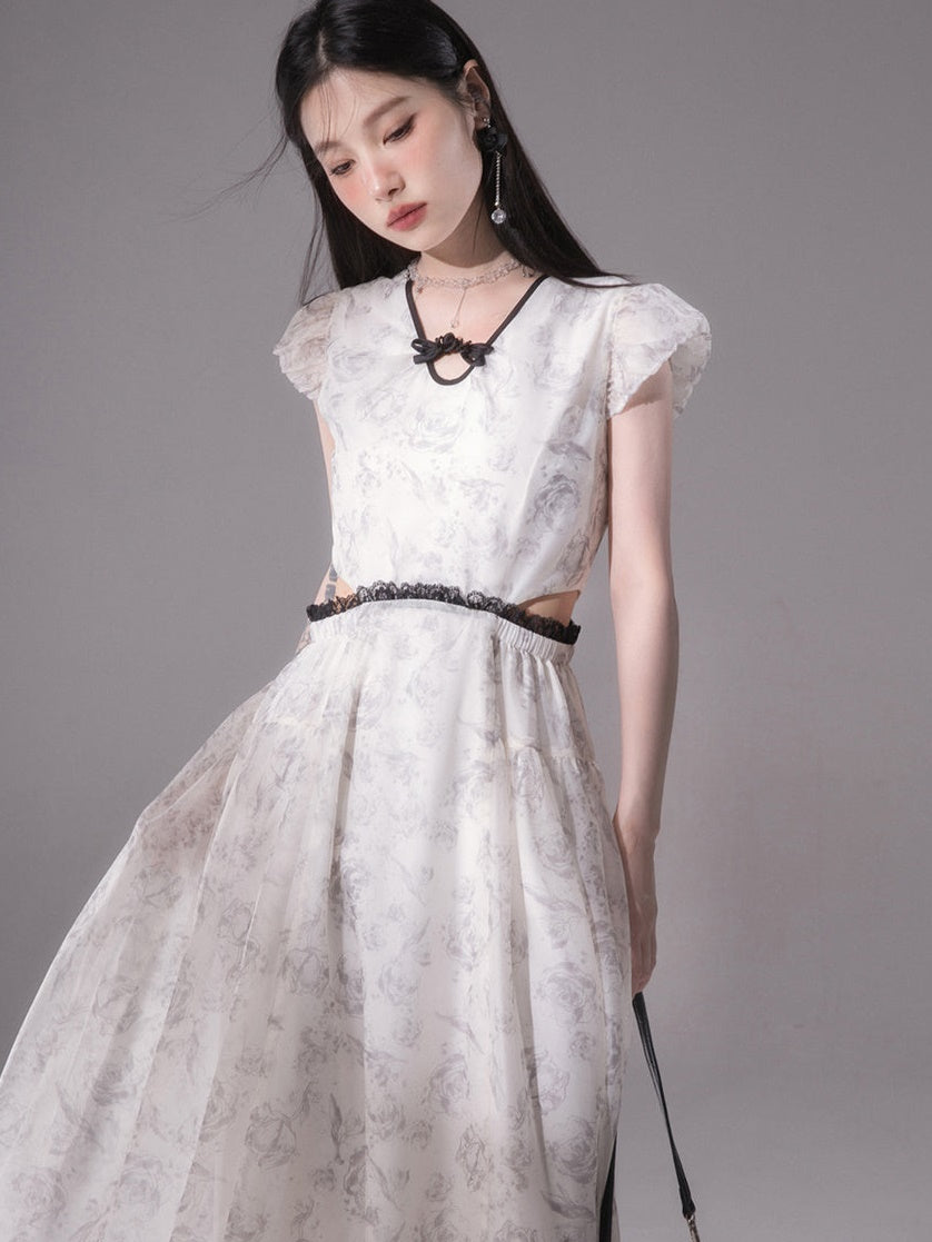 Chinese Style Ink Printing Dress