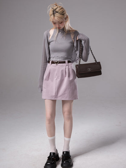 Simple Cocoon Short Skirt