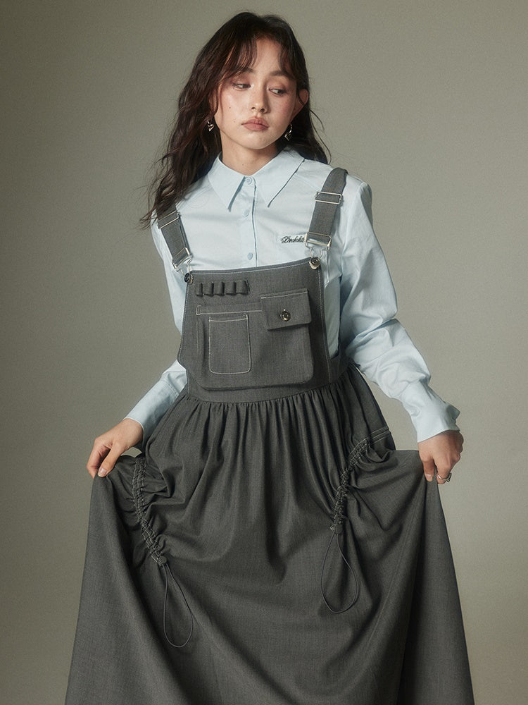 値下げ/【新品未使用】VERTICAL GATHER suspender SK - スカート