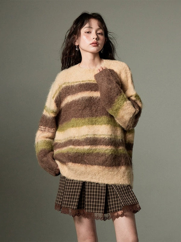 Border Soft And Waxy Loose Sweater – ARCANA ARCHIVE