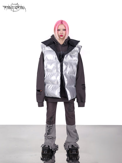 Reversible High-Neck Padded Vest