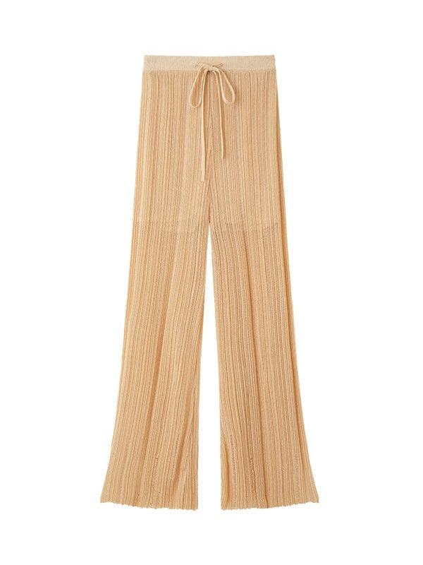 Straight Casual Knitted Wide-leg Pants