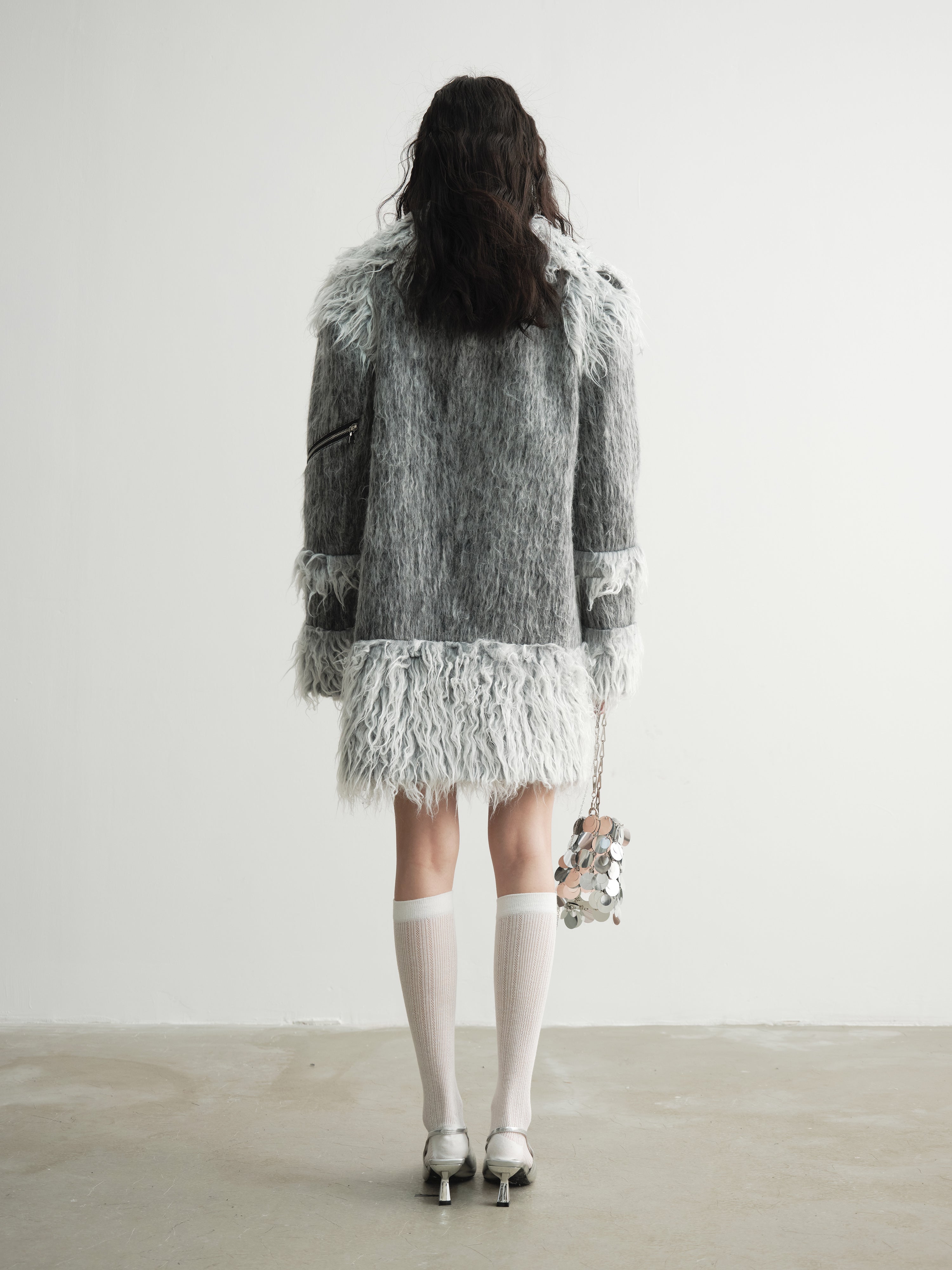 Imitation Fur Splicing Work Coat