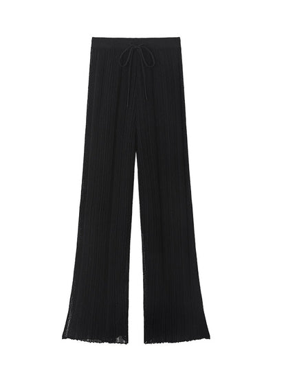 Straight Casual Knitted Wide-leg Pants