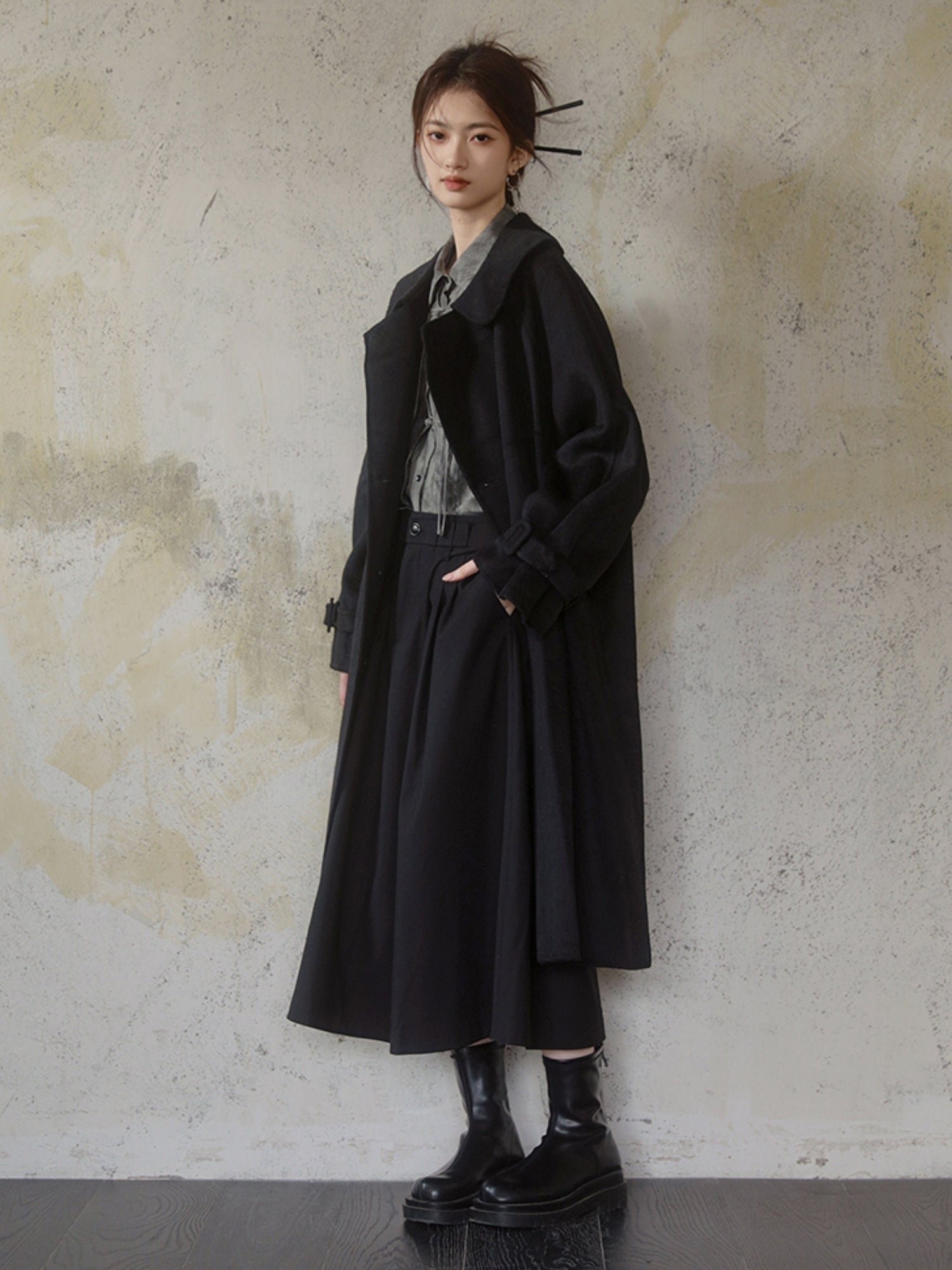 Double-sided Woolen College Style Coat