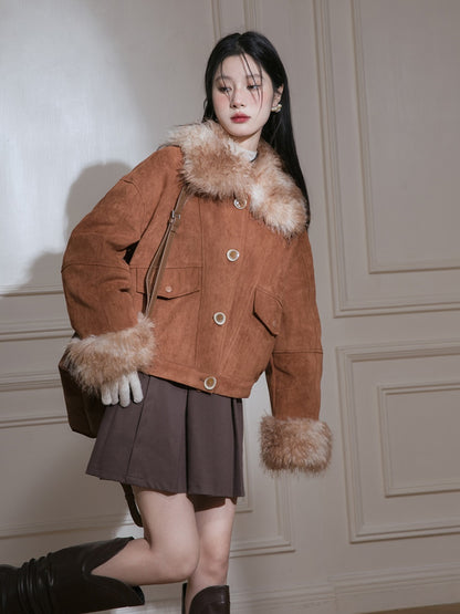 Fur Collar Short Down Jacket