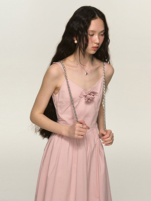 Three-dimensional Rose Sling One-piece