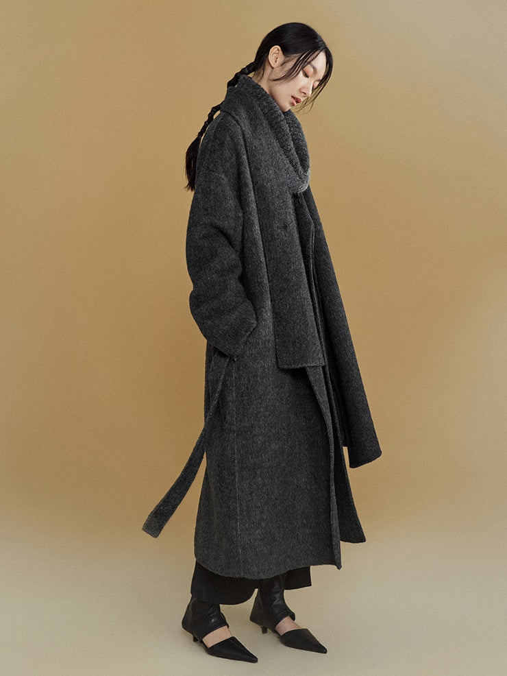 Wrap-style Long Double-sided Coat