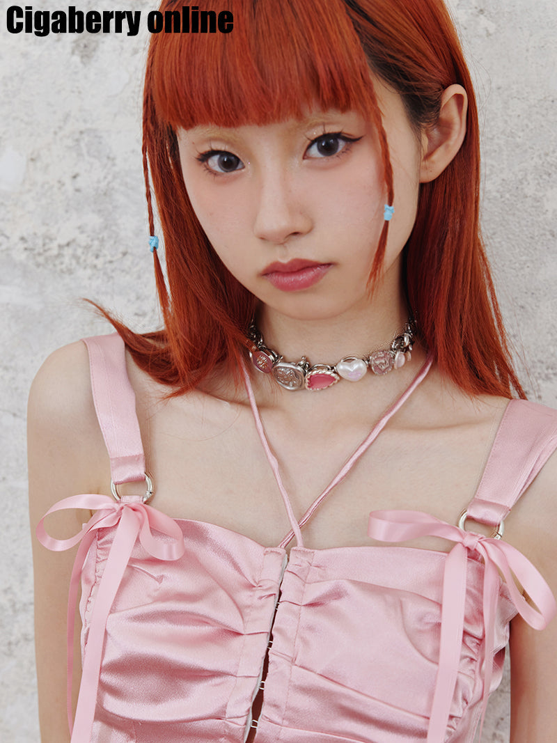 Zirkon -Acrylknopf Exquisite Choker