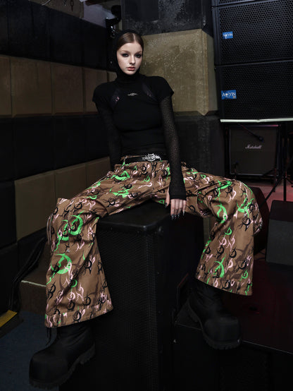 Camouflage Three-dimensional Pocket Baggy Pants