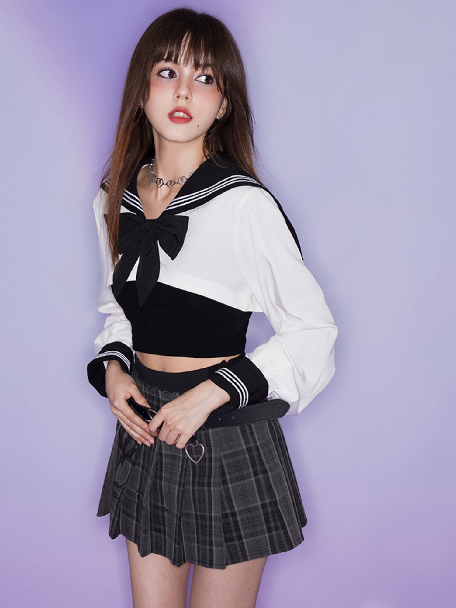 Ultra-short JK Sailor Collar Shirt