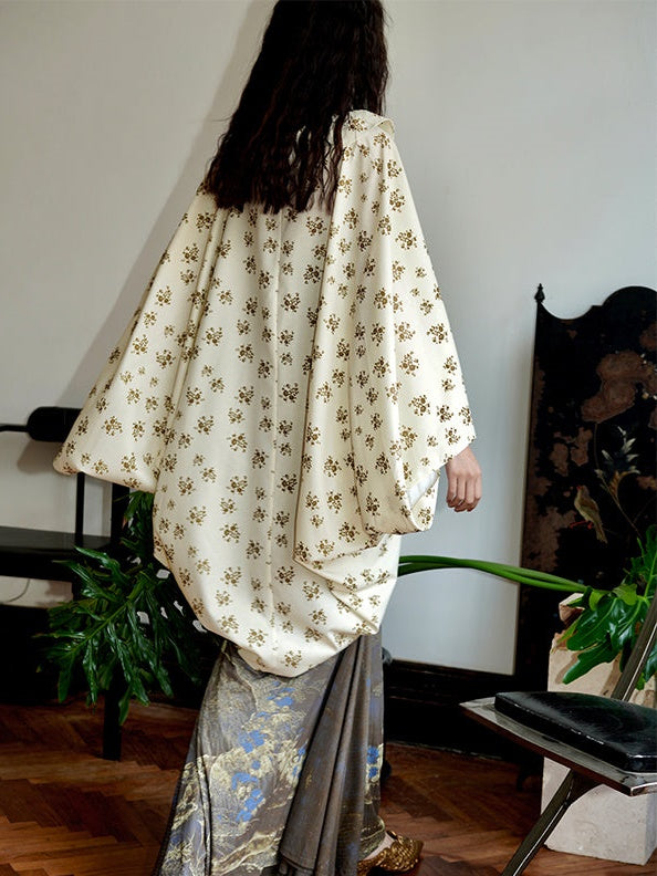 Niche Floral Print Loose Suncreen Cardigan