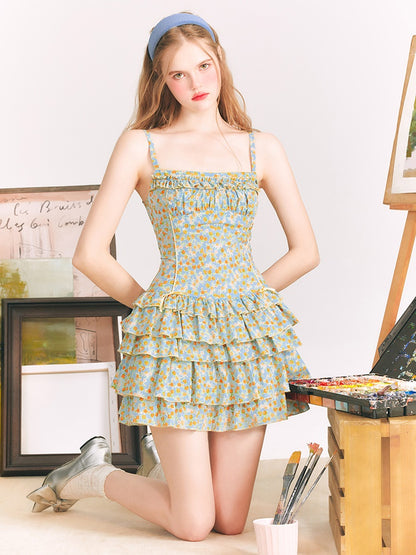 Floral Suspender Cake Dress