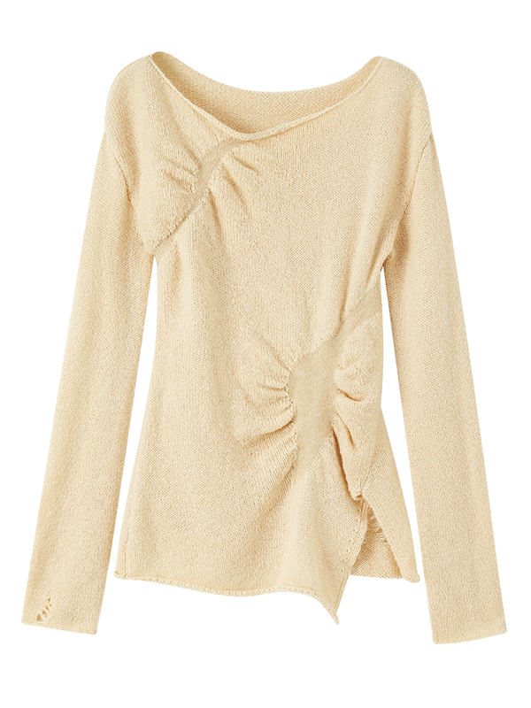 Jacquard Boat Neck -Pullover