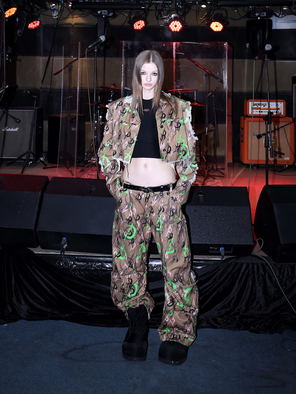 Camouflage Destruction Loose Short Jacket