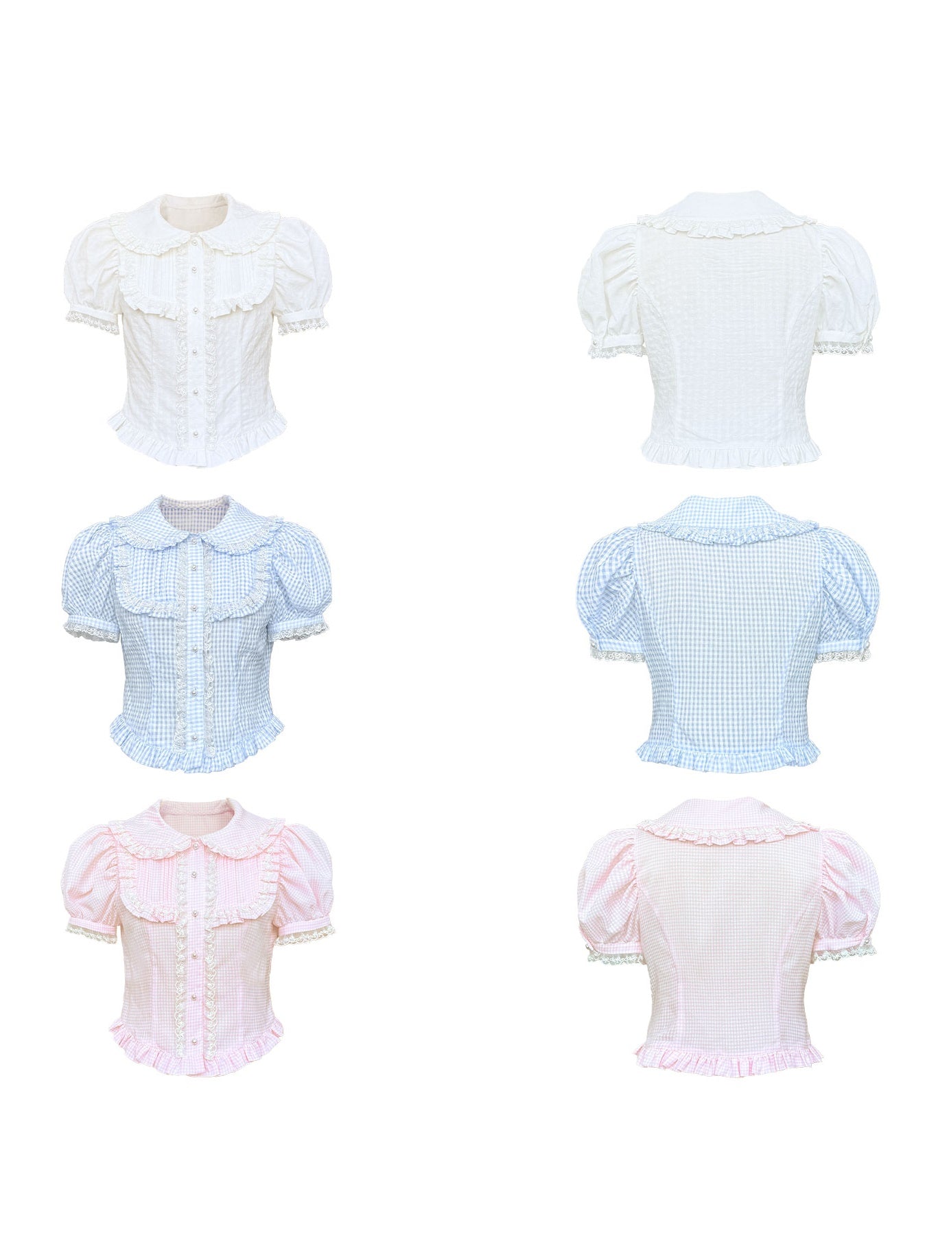 Princess Doll Collar Puff-Sleeve Frill Shirt