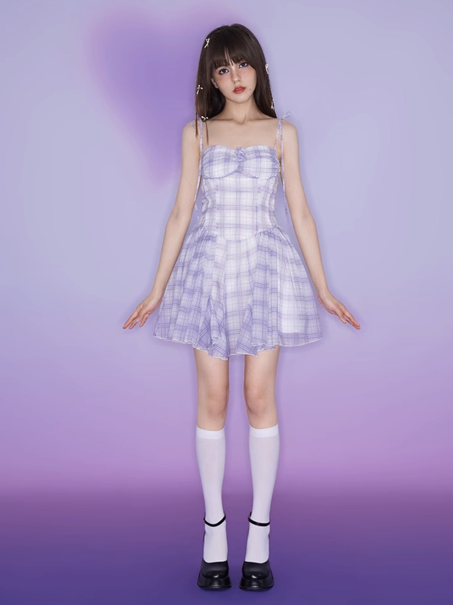 Grid Sling Dress