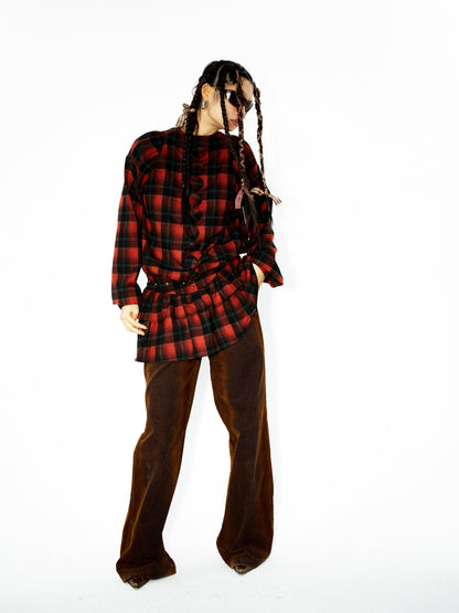 Plaid Big Button Low-T-T-T-T-T-T-Kuchenkleid wechseln