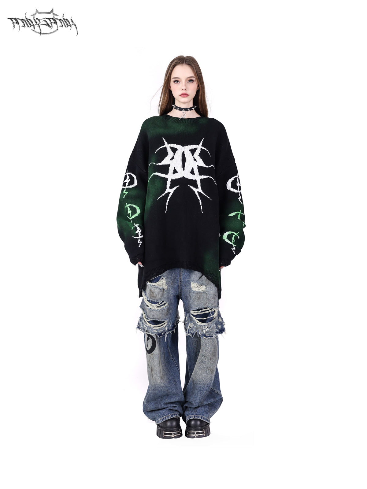 Moon Graffiti OverSize Street Sweater