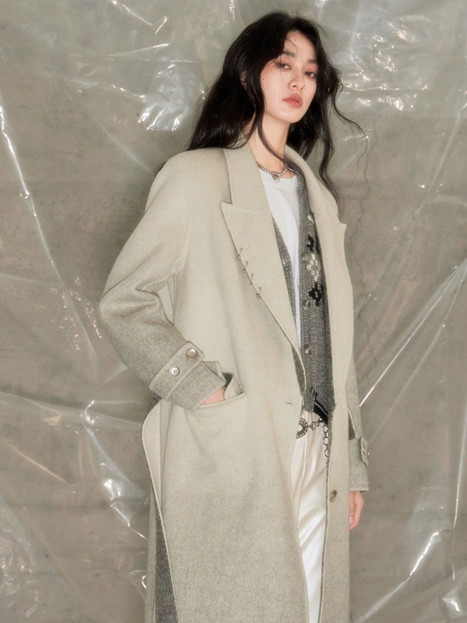 Gradient Mid-length Coat