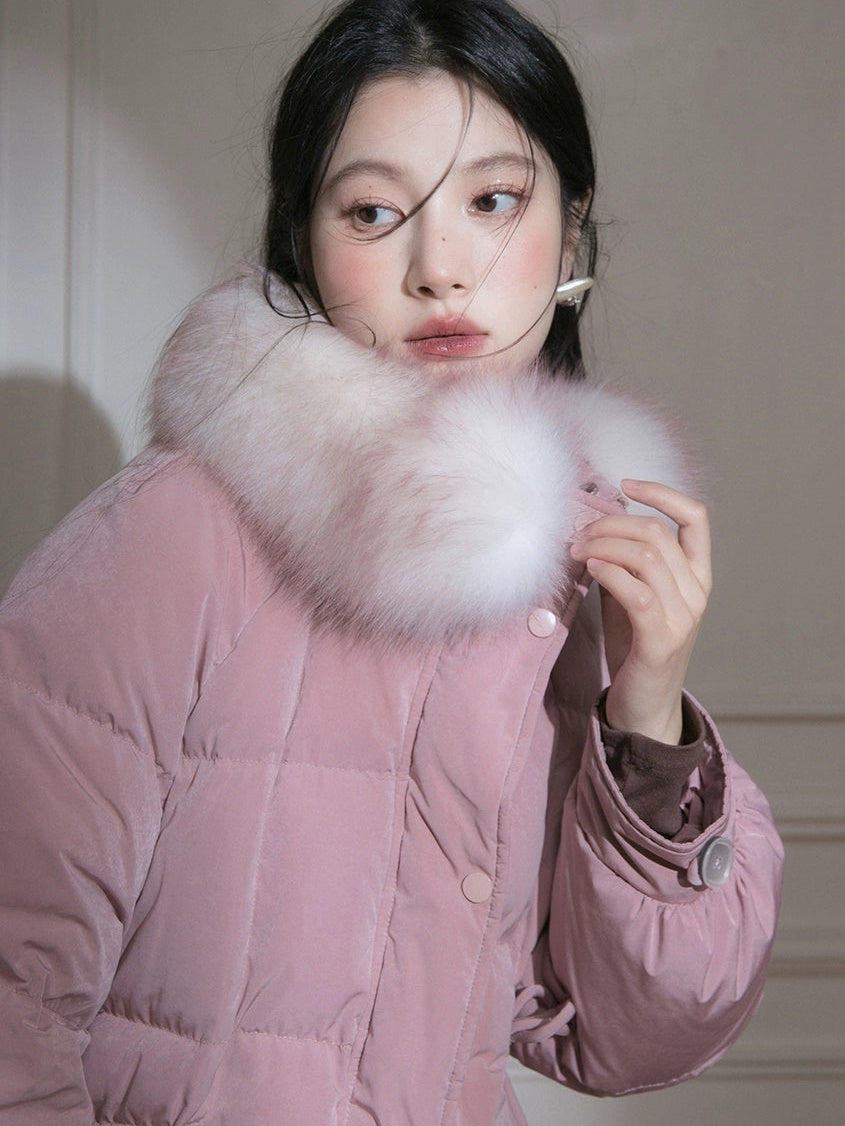 Fur Collar Long Down Jacket