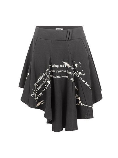 Irregular Hem Circular Skirt